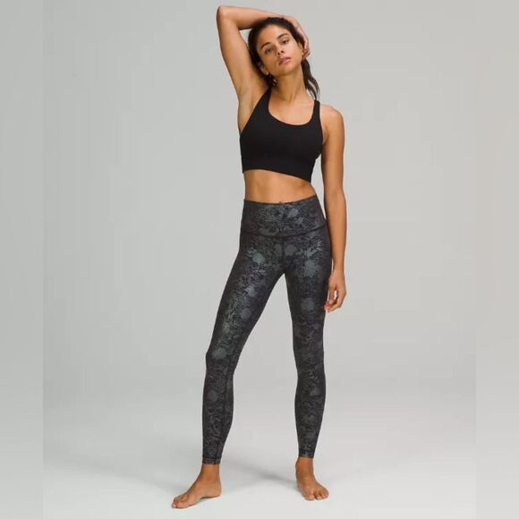 Lululemon Wunder Under HR Tight 28” Size 8 Shine Floral - Picture 3 of 10